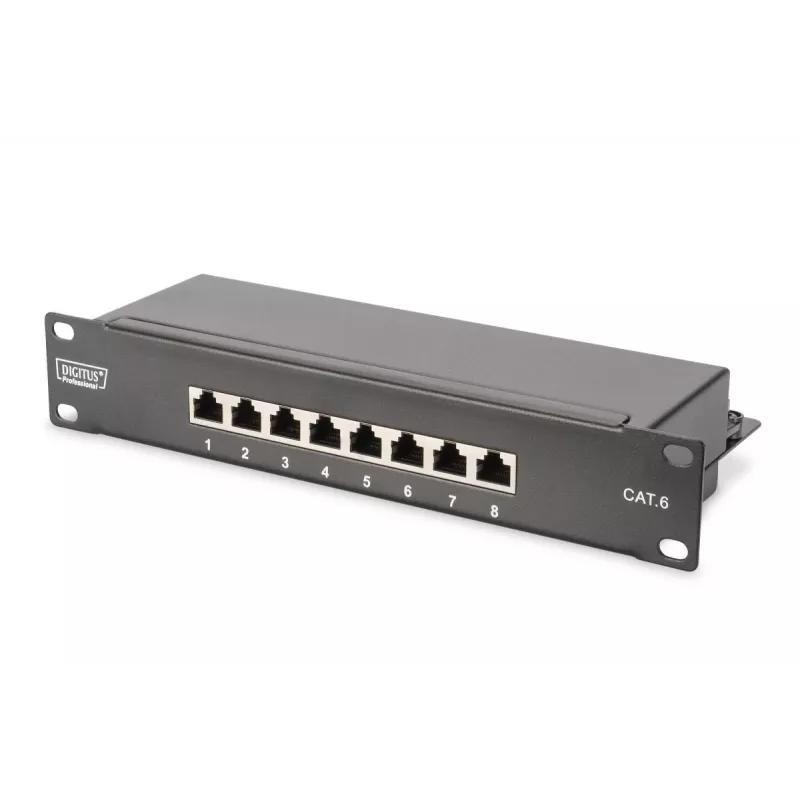 DIGITUS netwerkbundel, 10 inch, incl. 12U kast, zwart en diverse