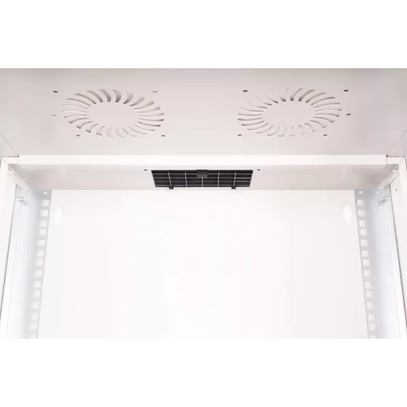 DIGITUS 19 inch 12U wandmontagekast SOHO Pro geperforeerde deur 595 x 540 x 400mm ongemonteerd gr