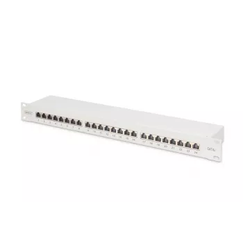 DIGITUS patchpaneel, CAT6A afgeschermd, 1U, 24-poorts, 8P8C, zwart RAL 9005, 483