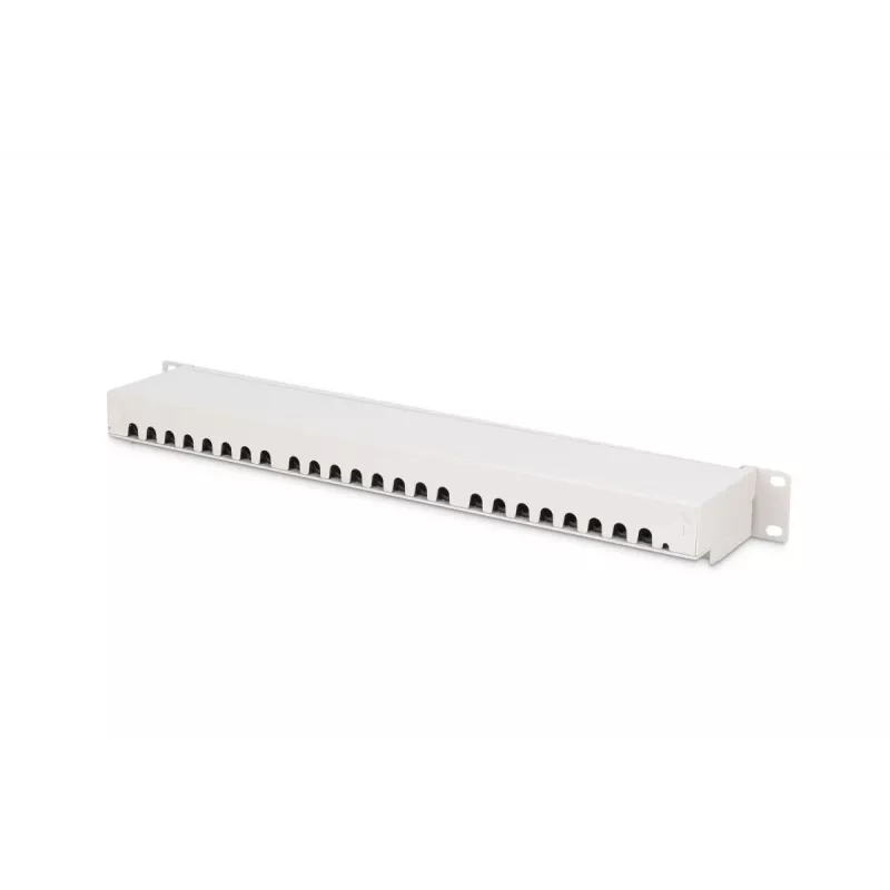 DIGITUS DN-91624S-EA 19 inch patchpaneel, CAT6A klasse EA, afgeschermd, 24 poorten RJ45, LSA, 1U, lichtgrijs RAL 7035