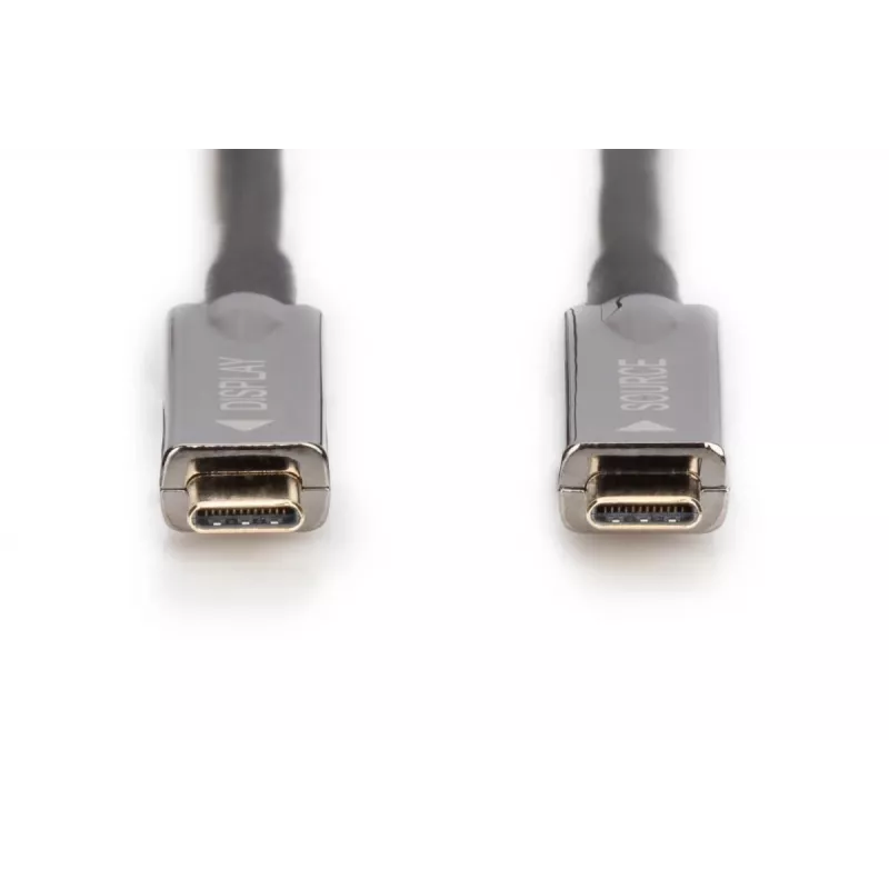DIGITUS USB Type-C naar USB Type-C AOC hybride glasvezelkabel 4K@60Hz USB 3.1 Gen 1, 20 m