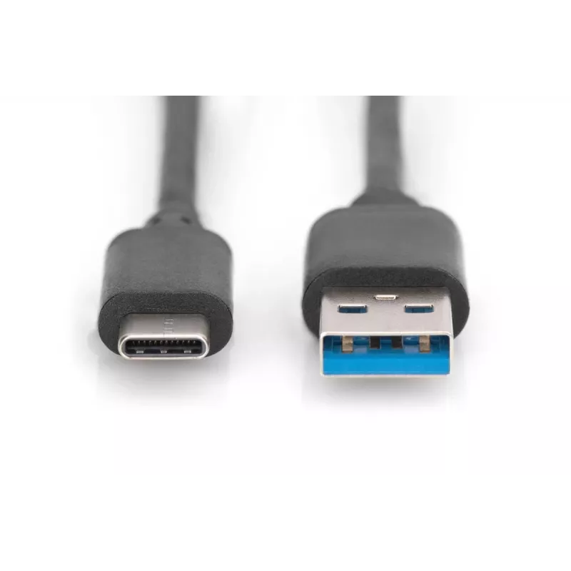 DIGITUS USB Type-C aansluitkabel, Type C naar A M/M, 1m SuperSpeed zwart