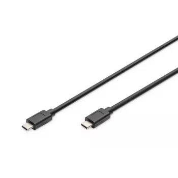DIGITUS USB Type-C verbindingskabel, type C naar C M/M, 1m Gen2 zwart (AK-300139-010-S)
