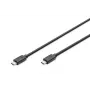 DIGITUS USB Type-C verbindingskabel, type C naar C M/M, 1m Gen2 zwart (AK-300139-010-S)