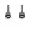 DIGITUS USB Type-C verbindingskabel, type C naar C M/M, 1m Gen2 zwart (AK-300139-010-S)