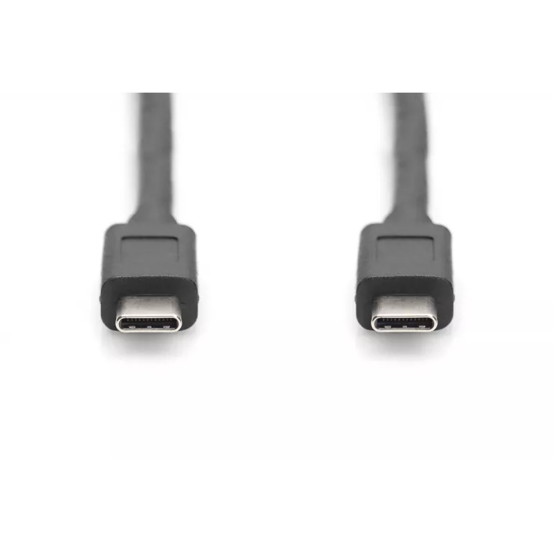 DIGITUS USB Type-C verbindingskabel, type C naar C M/M, 1m Gen2 zwart (AK-300139-010-S)