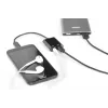 DIGITUS USB Type-C splitterkabel, type C – 3,5 mm + type C M/F/F, 20 cm zwart