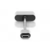 DIGITUS USB Type-C splitterkabel, type C – 3,5 mm + type C M/F/F, 20 cm zwart