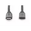 DIGITUS USB-C/M naar USB-C/W PD60W Gen1 USB3.0 verlengkabel 1m 4K@60Hz