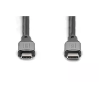 DIGITUS USB 4 verbindingskabel, TypeC naar TypeC, aluminium behuizing, PP-gevlochten, 8K@60Hz, PD3.0, 40 Gbit/s, 1m, zwart