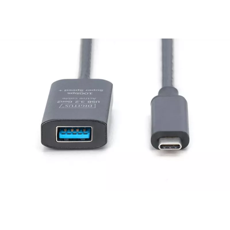 DIGITUS actieve USB-C verlengkabel – 10G USB 3.2 Gen2 USB-C – USB-A (M/F) – 5 m