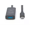 DIGITUS Actieve USB-C-verlengkabel – 5G USB 3.2 Gen1 USB-C – USB-A (M/F) – 5 m