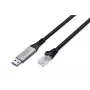 DIGITUS USB 3.2 Gen1 - RJ45 Ethernet-kabel - CAT6a S/FTP zwart - 10 m