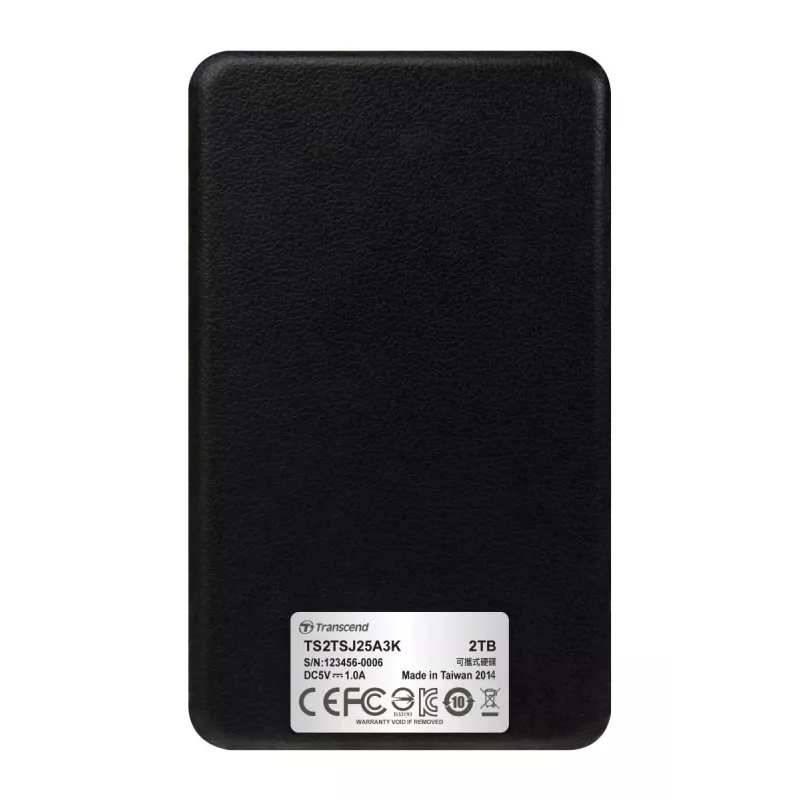 TRANSCEND Storejet 25a3 2TB SATA 2,5 inch USB3.0 zwart