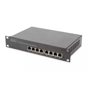 DIGITUS 8-poorts Gigabit PoE-switch 10 inch 8x10/100/1000Mbps RJ45 PoE 96W