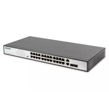 DIGITUS 24-poorts Fast Ethernet PoE-switch 2G Combo TP/SFP 390W