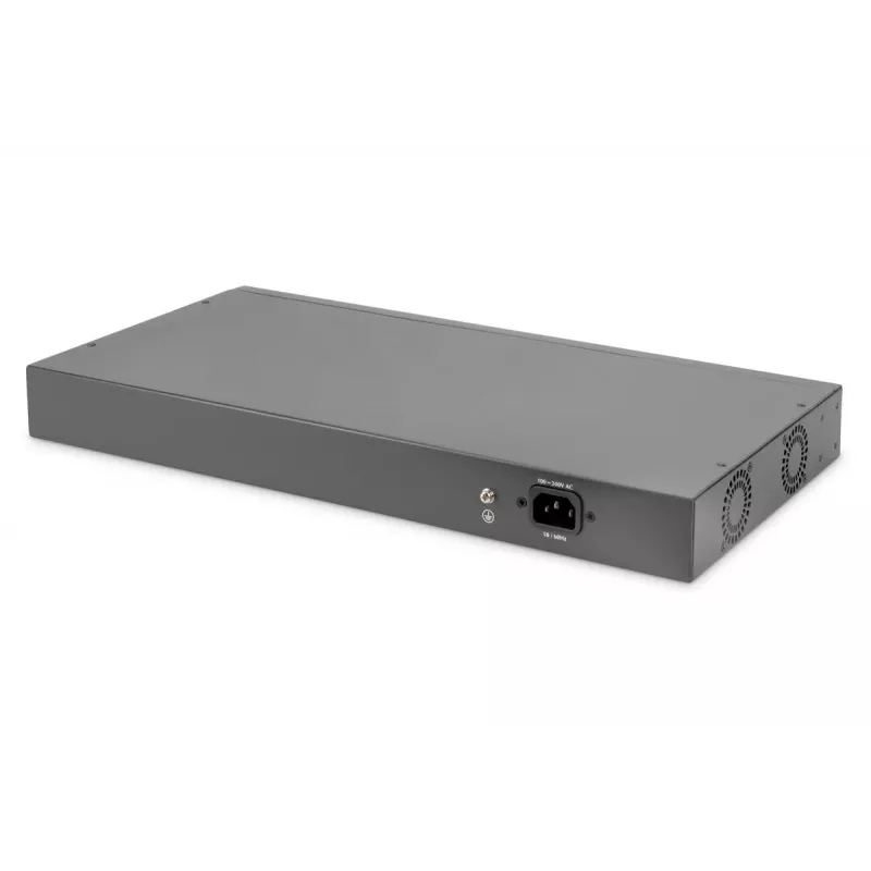 Digitus DN-95343 24-poorts Fast Ethernet PoE-switch, 2x Gigabit Combo TP/SFP, 370 W