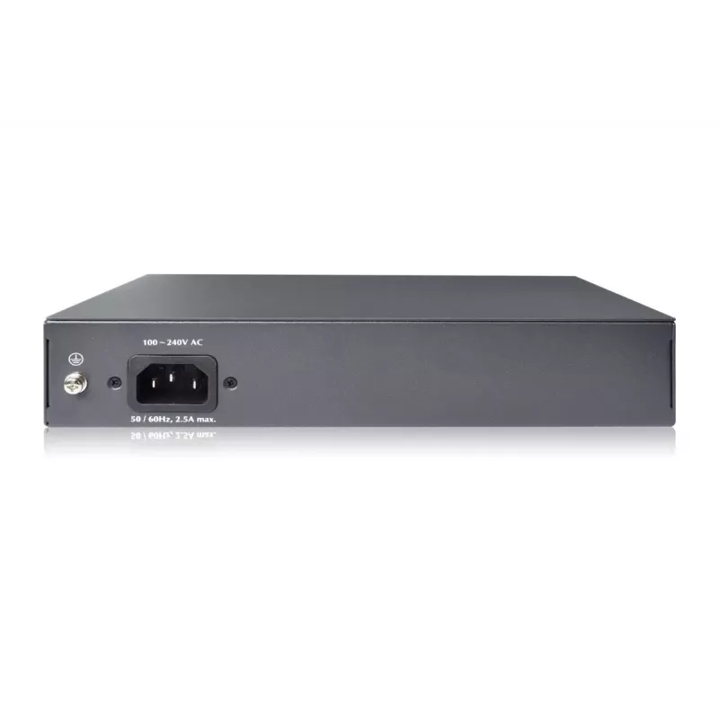 DIGITUS Fast Ethernet PoE af/at 8-poorts switch + 2 uplinks 120W PoE-budget, rackmontage