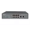 DIGITUS Fast Ethernet PoE af/at 8-poorts switch + 2 uplinks 120W PoE-budget, rackmontage