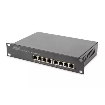 DIGITUS 8-poorts Gigabit Ethernet-switch 10 inch 8x10/100/1000Mbps RJ45