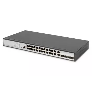 DIGITUS L2 managed Gigabit Ethernet-switch 24-poorts + 2 combo- en 2 SFP-uplinkpoorten