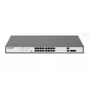 DIGITUS Fast Ethernet PoE-switch 16-poorts PoE + 2 combo. 250 W PoE-budget