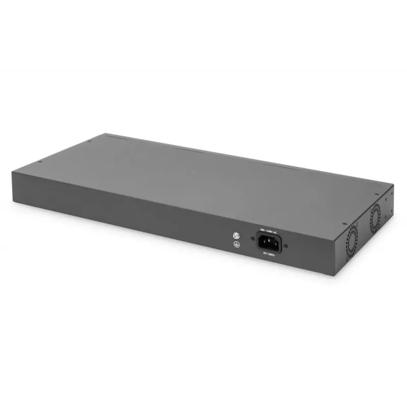 DIGITUS Fast Ethernet PoE-switch 16-poorts PoE + 2 combo. 250 W PoE-budget