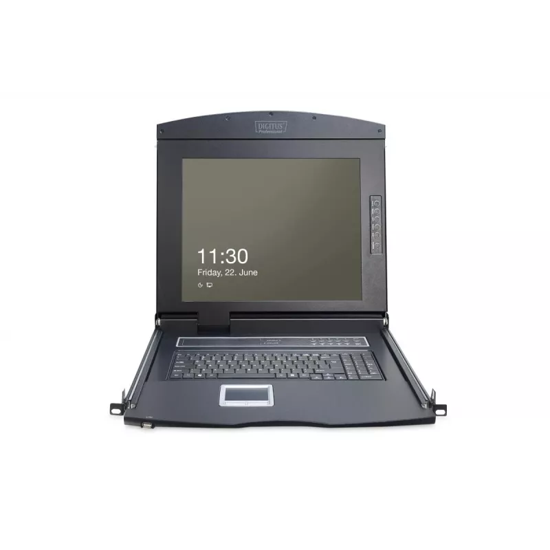 DIGITUS Modulaire console 17 TFT & touchpad zonder toetsenbord zonder KVM-module