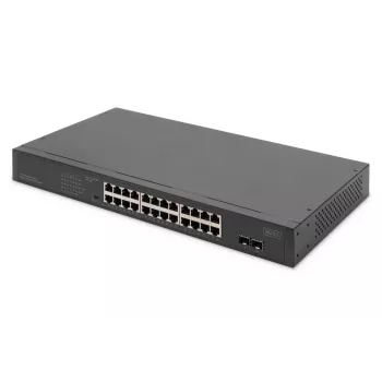 DIGITUS Unmanaged PoE-switch - 24-poorts Gigabit + 2-poorts Gigabit SFP