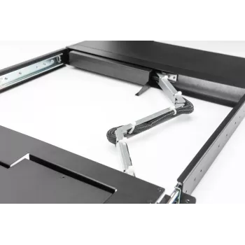 Modulaire DIGITUS HD LCD TFT-console met 1-poorts KVM, RAL 9005 zwart - GE-toetsenbord