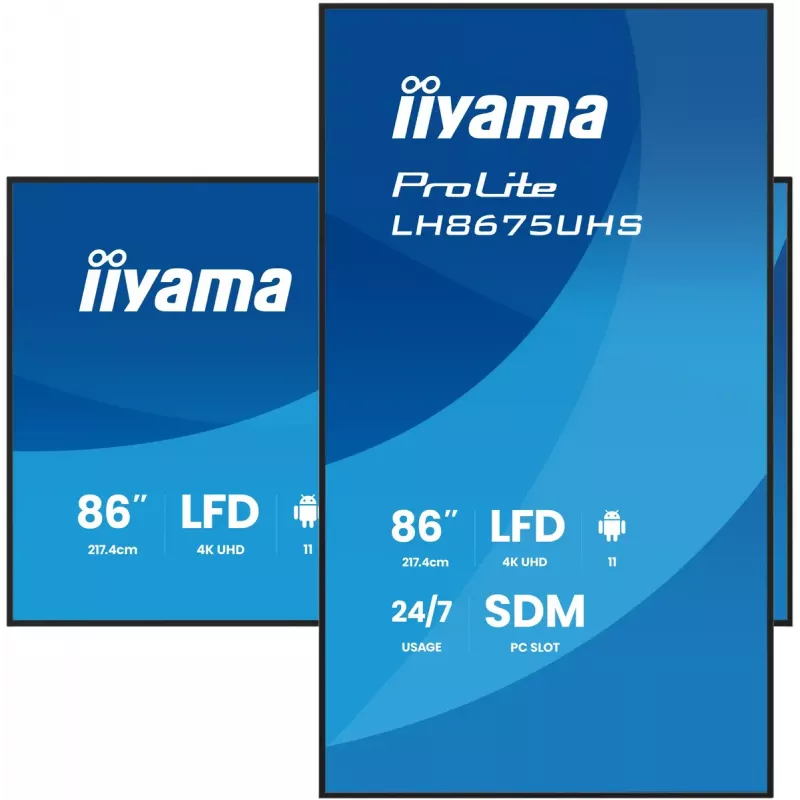 Digital Signage Display iiyama 86 inch 4K UHD LCD Android 24/7