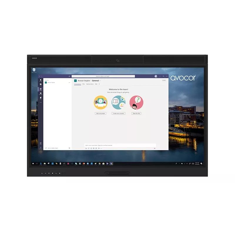 Avocor AVW-5555 W-serie 55 inch (140 cm) interactief display, 3840 x 2160 4K UHD, LED, multitouch, ingebouwde camera, zwart