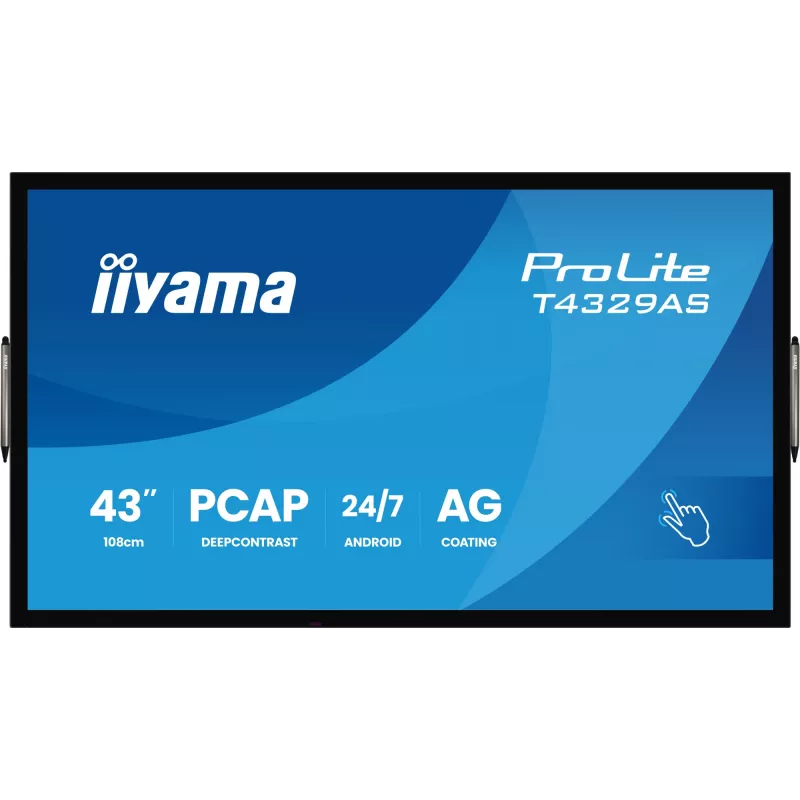 iiyama T4329AS-B1AG computermonitor 108 cm (42,5 inch) 3840 x 2160 pixels 4K Ultra HD LED touchscreen zwart