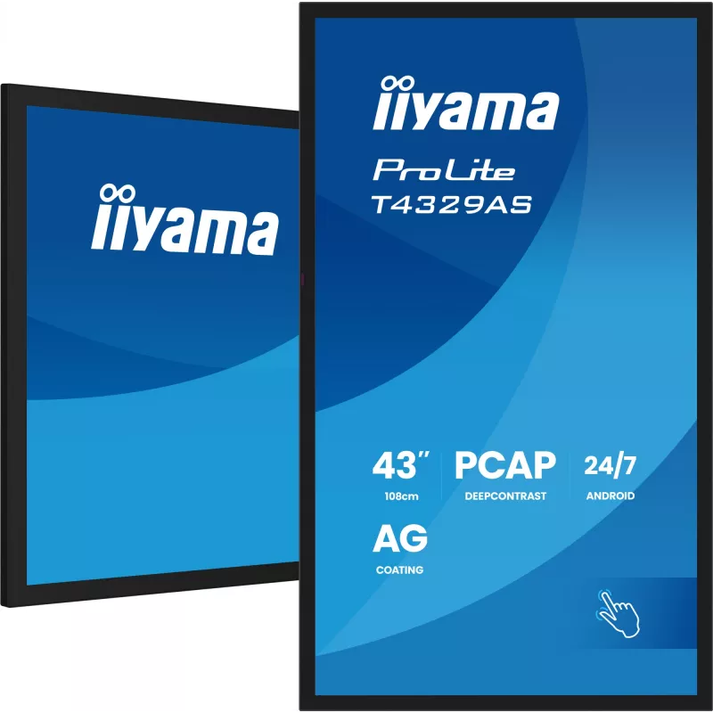 iiyama T4329AS-B1AG computermonitor 108 cm (42,5 inch) 3840 x 2160 pixels 4K Ultra HD LED touchscreen zwart