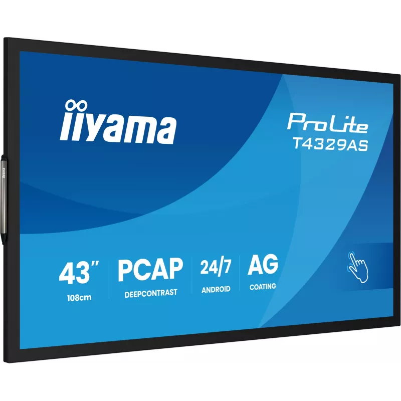 iiyama T4329AS-B1AG computermonitor 108 cm (42,5 inch) 3840 x 2160 pixels 4K Ultra HD LED touchscreen zwart
