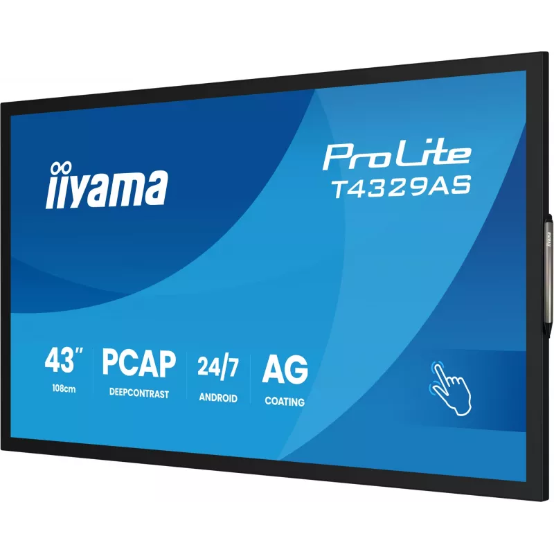 iiyama T4329AS-B1AG computermonitor 108 cm (42,5 inch) 3840 x 2160 pixels 4K Ultra HD LED touchscreen zwart
