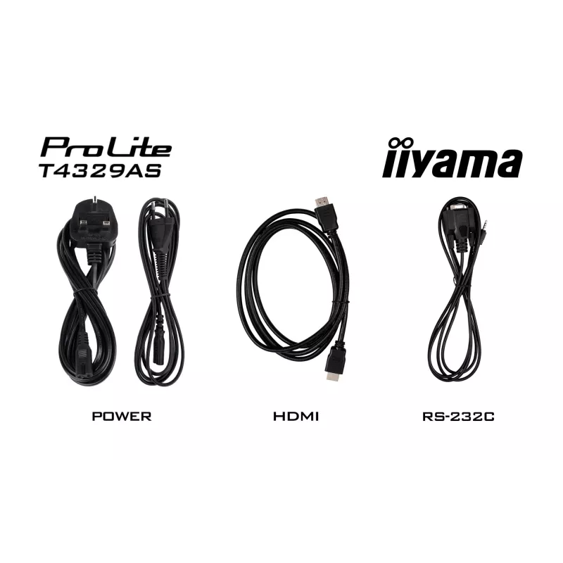 iiyama T4329AS-B1AG computermonitor 108 cm (42,5 inch) 3840 x 2160 pixels 4K Ultra HD LED touchscreen zwart