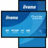 iiyama T6529AS-B1AG Signage Display kioskdesign 163,8 cm (64,5 inch) LED Wi-Fi 420 cd/m² 4K Ultra HD zwart touchscreen geïntegreerde processor Android 24/7