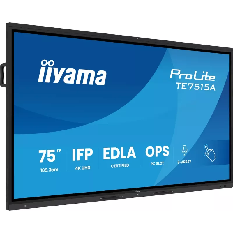 Digital signage flatscreen iiyama TE7515A-B1AG 74,5 inch touchscreen 4K Ultra HD