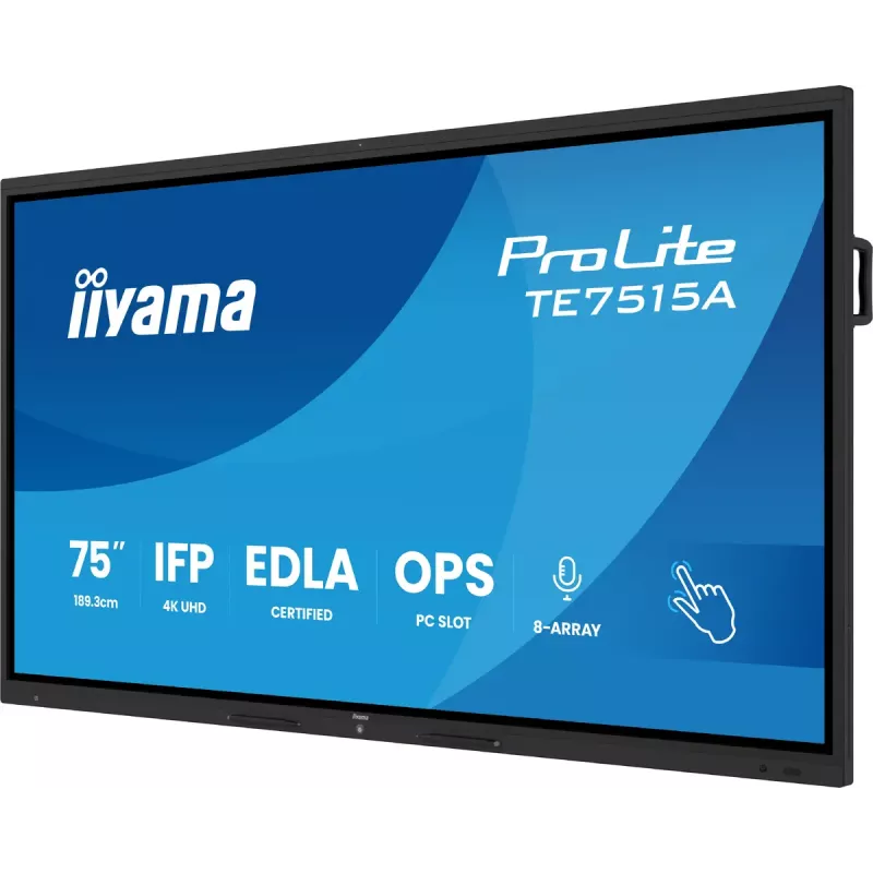 Digital signage flatscreen iiyama TE7515A-B1AG 74,5 inch touchscreen 4K Ultra HD