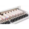 DIGITUS patchpanel CAT6A EA afgeschermd, 24-poorts RJ45 stofbescherming, 8P8C, 0,5U, grijs RAL 7035