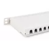 DIGITUS patchpanel CAT6A EA afgeschermd, 24-poorts RJ45 stofbescherming, 8P8C, 0,5U, grijs RAL 7035