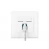 DIGITUS CAT6A klasse EA netwerkdoos, afgeschermd 1x RJ45, LSA, zuiver wit, inbouw, 8 richtingen