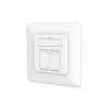 DIGITUS CAT6A klasse EA netwerkdoos, afgeschermd 2x RJ45, LSA, zuiver wit, inbouw, 8 richtingen