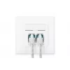 DIGITUS CAT6A klasse EA netwerkdoos, afgeschermd 2x RJ45, LSA, zuiver wit, inbouw, 8 richtingen