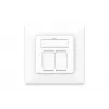DIGITUS CAT6A klasse EA netwerkdoos, afgeschermd 2x RJ45, LSA, zuiver wit, inbouw, 8 richtingen