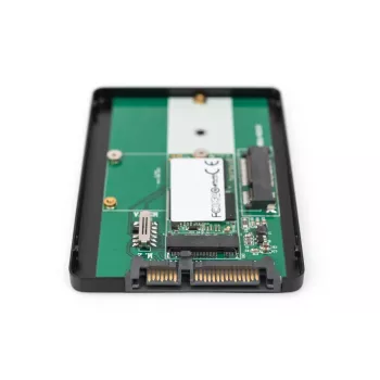 DIGITUS HDD-behuizing 2,5 inch SATA – M.2 of mSATA SATA 3 6 Gbit/s, schrijfsnelheid tot 520 MB/s