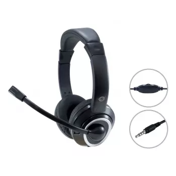 Conceptronic POLONA02B hoofdtelefoon/headset bedraad hoofdband gaming zwart