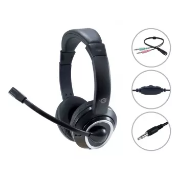 Conceptronic POLONA02BA hoofdtelefoon/headset bedraad hoofdband gaming zwart