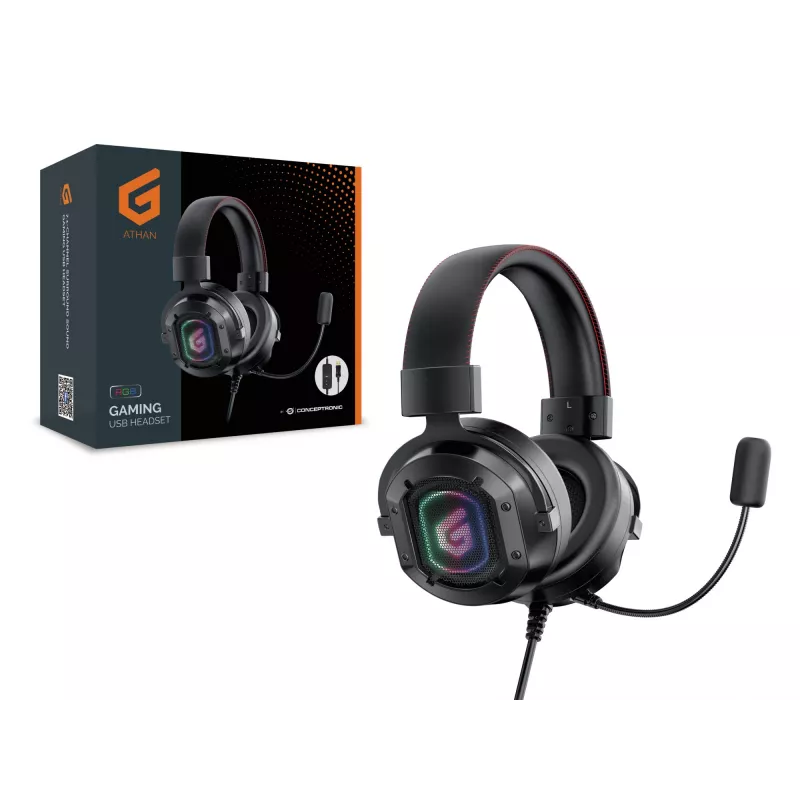 Conceptronic ATHAN 7.1-kanaals surround sound gaming USB-headset
